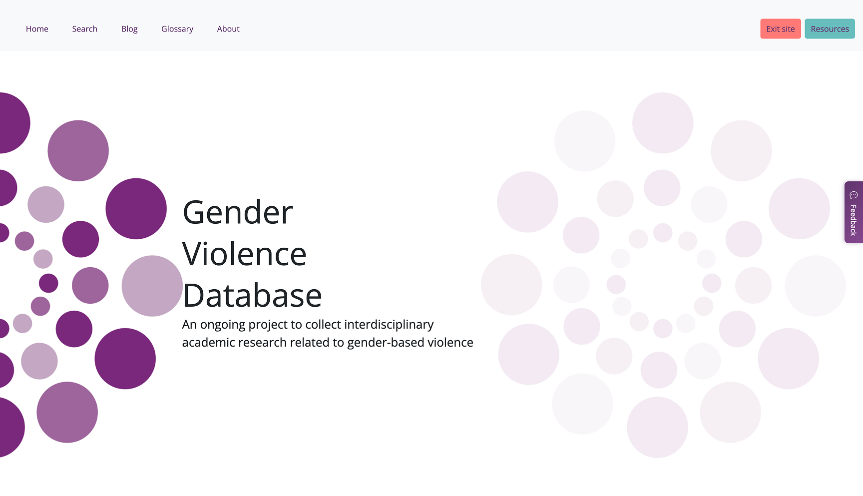 Previous Gender Violence Database homepage